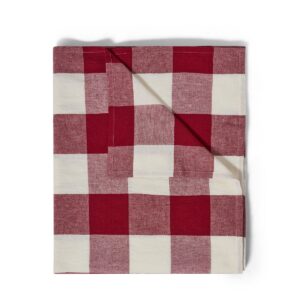 Bordsduk Check 240x140cm Linnemix Röd
