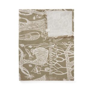 Bordsduk Stig Lindberg 140x250cm Poème d’Amour Ljus Khakigrön