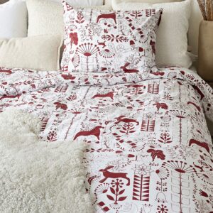 Borganäs of Sweden – 2-Dels Set Äppelbo – Röd – Påslakanset – Från Homeroom