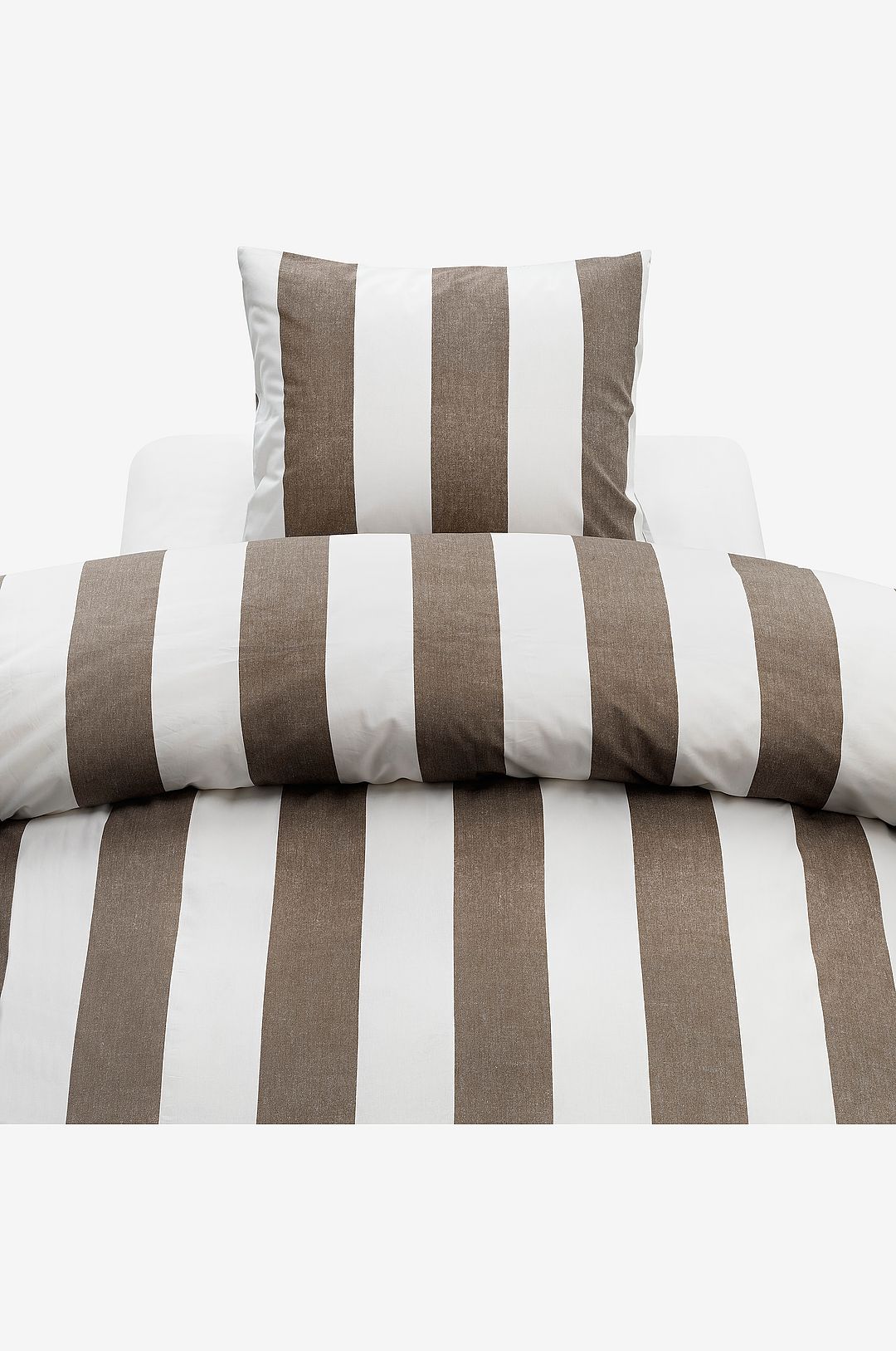 Borganäs of Sweden – 2-Dels Set Block Stripe – Brun – Påslakanset – Från Homeroom