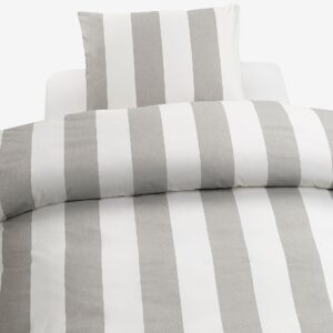 Borganäs of Sweden – 2-Dels Set Block Stripe – Grå – Påslakanset – Från Homeroom