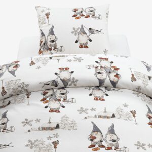 Borganäs of Sweden – 2-Dels Set Frosty Christmas – Grå – Påslakanset – Från Homeroom