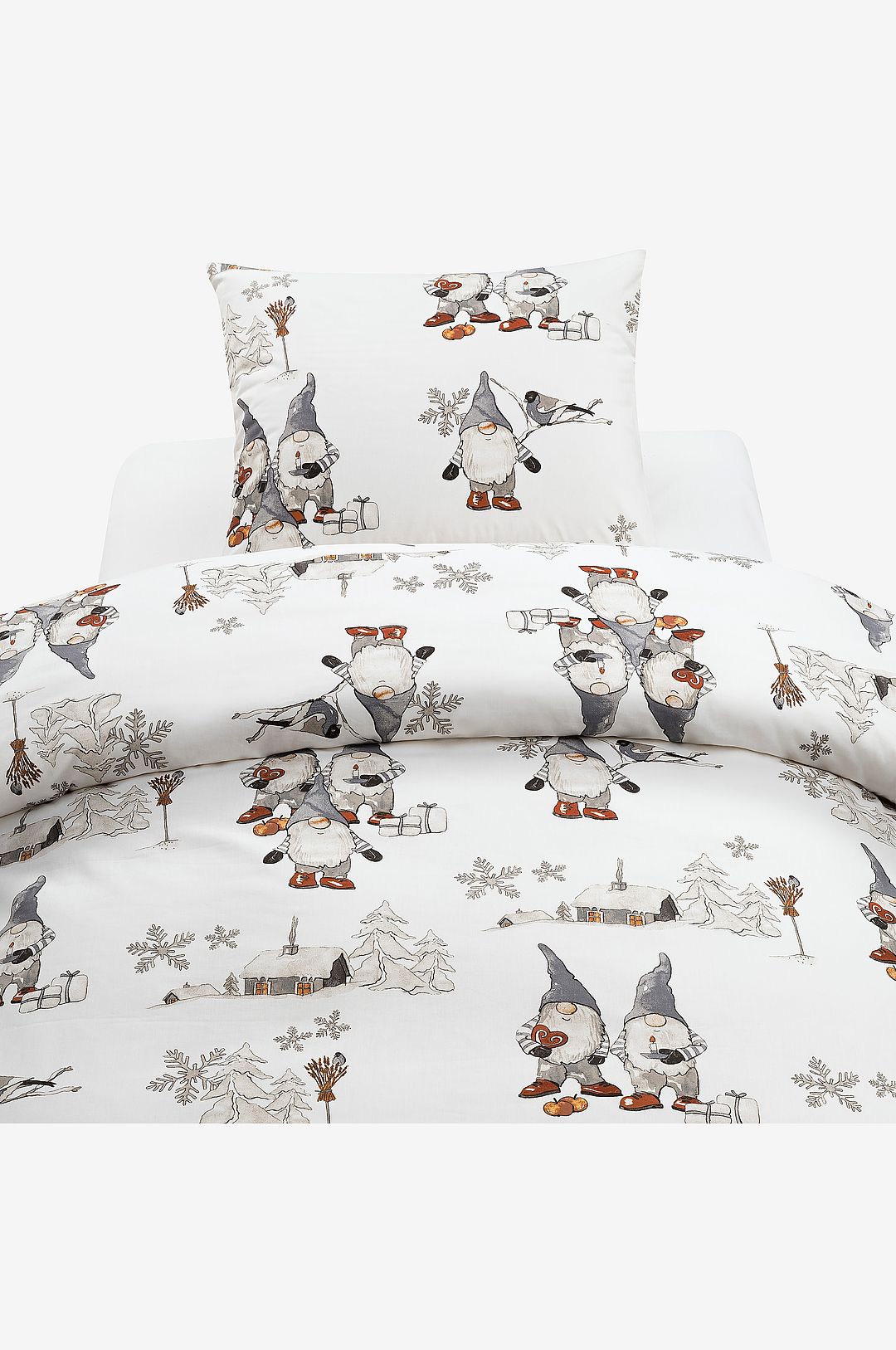 Borganäs of Sweden – 2-Dels Set Frosty Christmas – Grå – Påslakanset – Från Homeroom