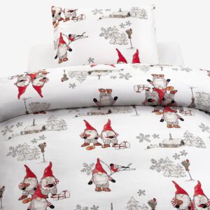 Borganäs of Sweden – 2-Dels Set Frosty Christmas – Röd – Påslakanset – Från Homeroom