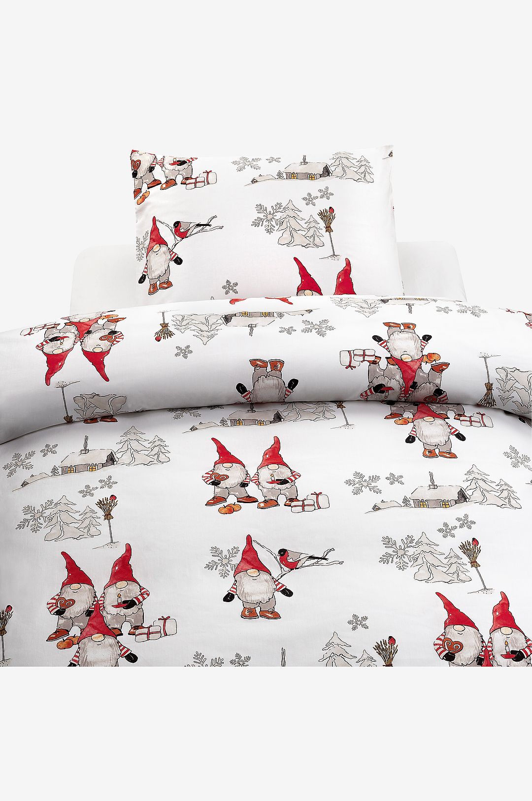 Borganäs of Sweden – 2-Dels Set Frosty Christmas – Röd – Påslakanset – Från Homeroom