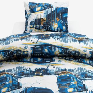 Borganäs of Sweden – 2-Dels Set Lastbilar – Flerfärgad – Påslakanset – Från Homeroom