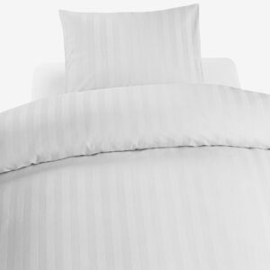 Borganäs of Sweden – 2-Dels Set Satin – Vit – Påslakanset – Från Homeroom