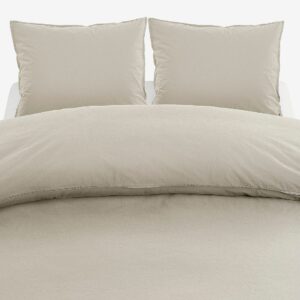 Borganäs of Sweden – 3-Dels Set Percale Dubbel – Beige – Påslakanset – Från Homeroom