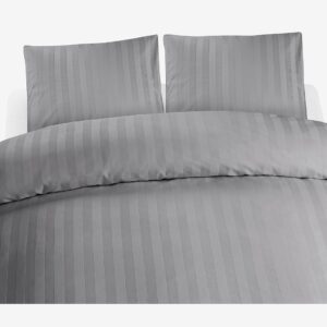 Borganäs of Sweden – 3-Dels Set Satin Dubbel – Grå – Påslakanset – Från Homeroom