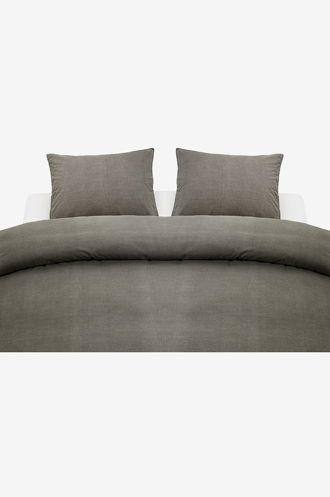 Borganäs of Sweden – 3-Dels Set Washed Dubbel – Grå – Påslakanset – Från Homeroom