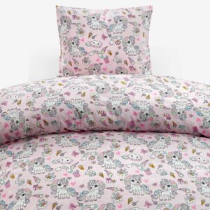 Borganäs of Sweden – Påslakan Set Enhörning – Rosa – Påslakanset – Från Homeroom