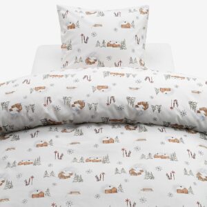 Borganäs of Sweden – Påslakan Set Vinterdala – Grön – Påslakanset – Från Homeroom