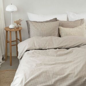 Borganäs of Sweden – Påslakanset Birger Flanell – Beige – Påslakanset – Från Homeroom