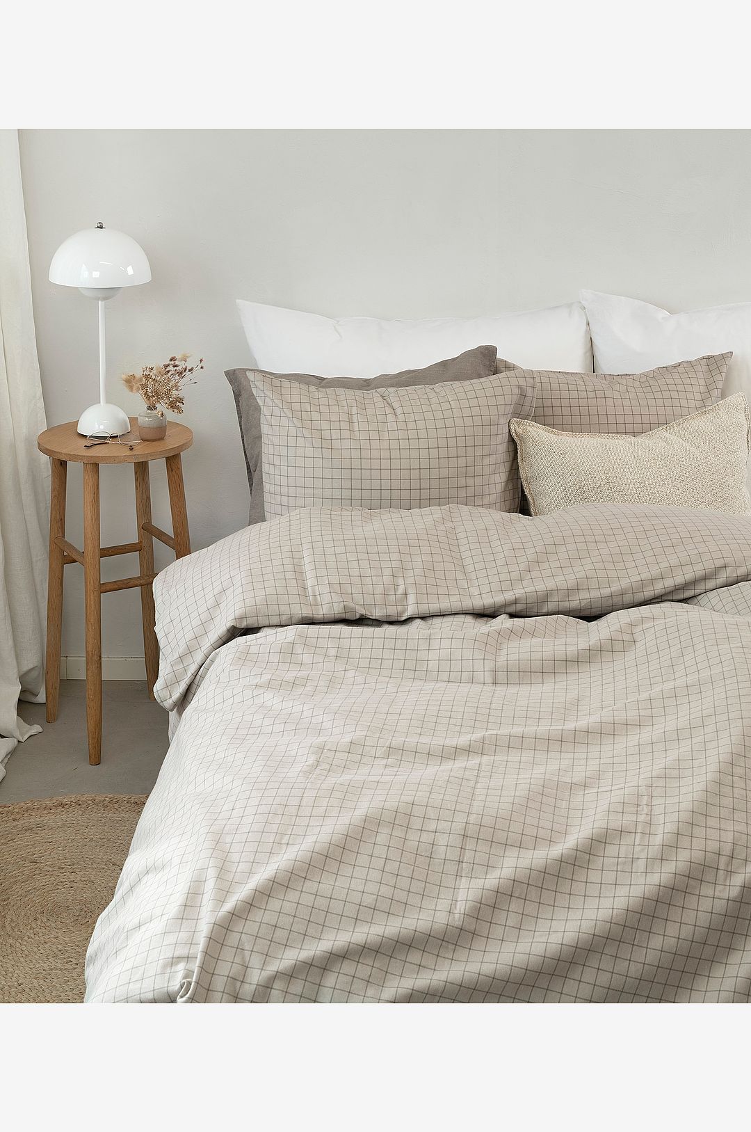 Borganäs of Sweden – Påslakanset Birger Flanell – Beige – Påslakanset – Från Homeroom