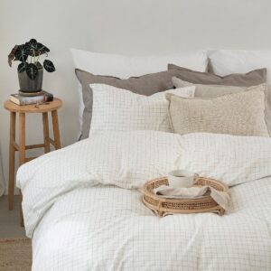 Borganäs of Sweden – Påslakanset Birger Flanell – Vit – Påslakanset – Från Homeroom