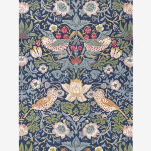 Brink & Campman – Ullmatta Strawberry Thief Indigo – Blå – Ullmattor – Från Homeroom