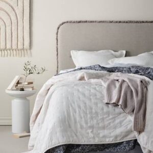 CALM överkast – enkelsäng 150×250 cm Benvit