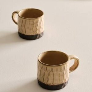 CARA mugg 2-pack Mörkbrun/beige