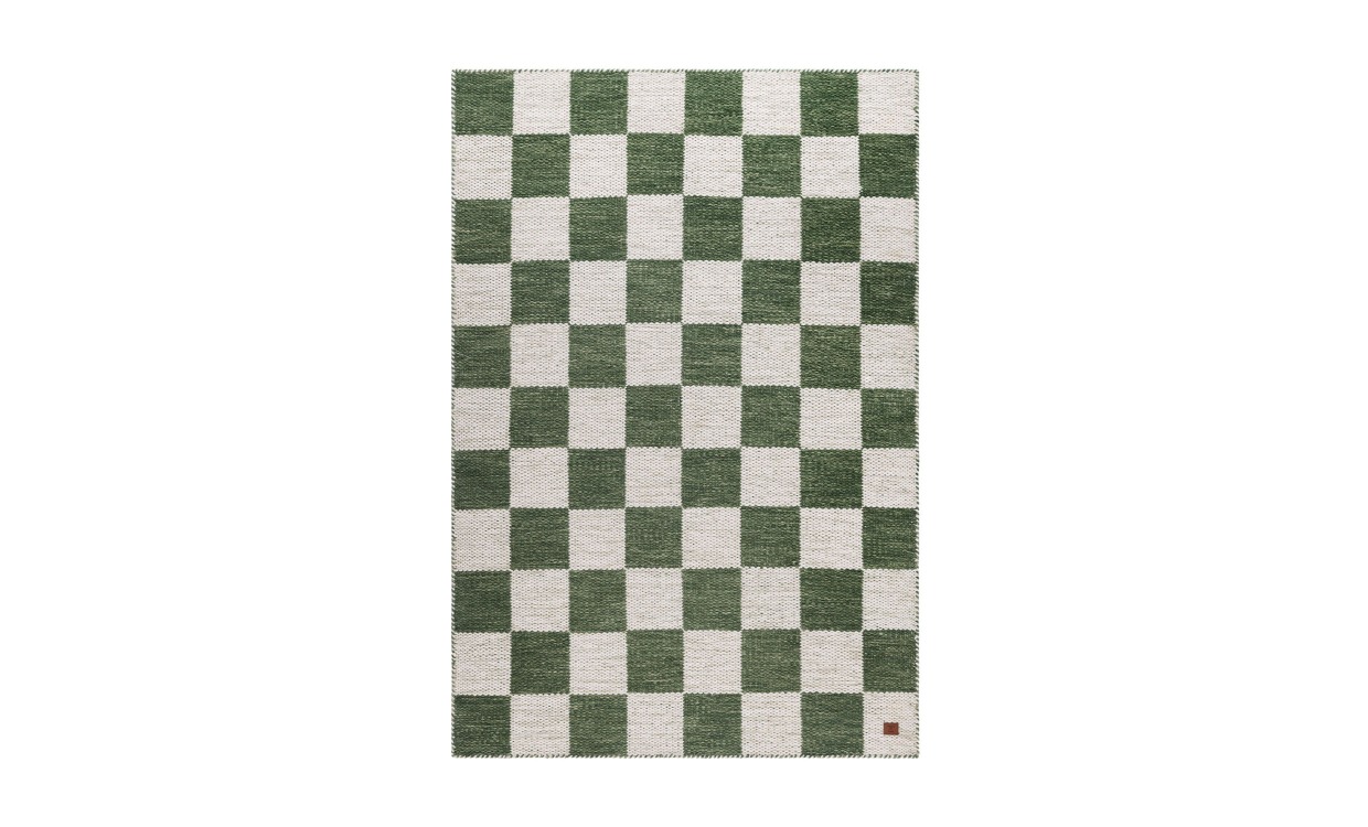 CHECK Ullmatta 160×230 Smaragdgrön