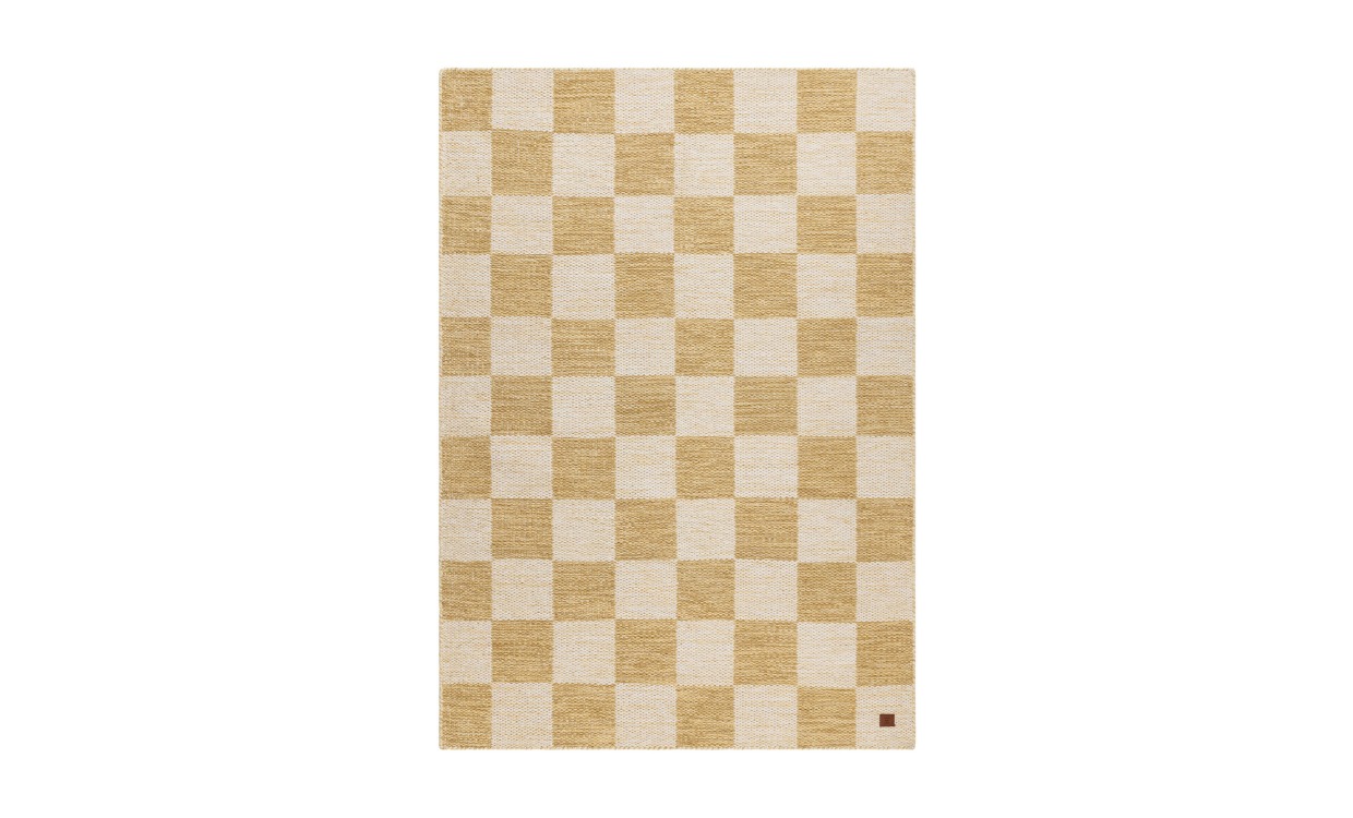 CHECK Ullmatta 200×300 Ockragul