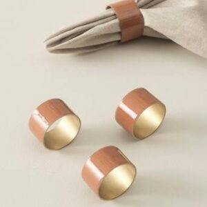 CIERRA servettring 4-pack Brun/guld