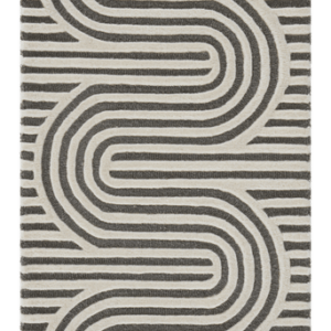 CLAMART dörrmatta i ull 60×90 cm Naturvit/gröngrå