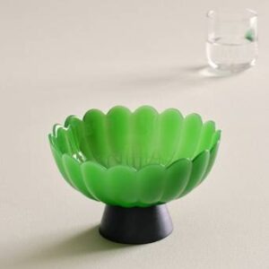 CLOVER glasskål ø 20 cm Grön/mörk grön