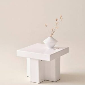 CROZZ sidobord 50×50 cm Vit