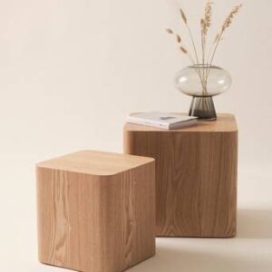 CUBO sidobord 2-pack 30×30 cm, 40×40 cm Natur