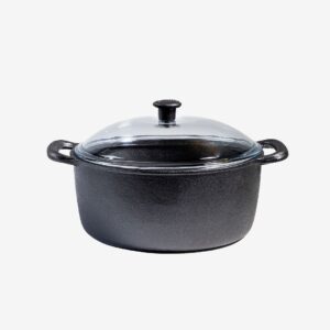 Carl Victor – Gryta i gjutjärn med glaslock 4 l – Svart – Stekpannor & grillpannor – Från Homeroom