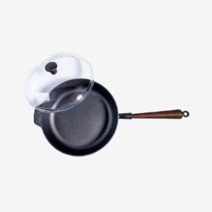 Carl Victor – Traktörpanna i gjutjärn med glaslock Ø 25 cm – Svart – Stekpannor & grillpannor – Från Homeroom