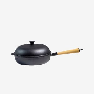 Carl Victor – Traktörpanna med lock i gjutjärn Ø 25 cm – Svart – Stekpannor & grillpannor – Från Homeroom