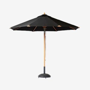 Cinas – Parasoll Pomino Ø3,3 m olefin – Svart – Parasoller – Från Homeroom