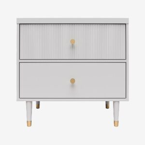 CosmoLiving by Cosmopolitan – Nattduksbord Elizabeth – Grå – Sängbord – Från Homeroom