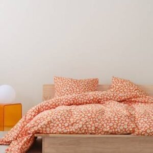 DAISY påslakanset dubbelsäng – ekologisk Orange