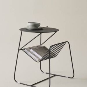 DALLY sidobord 56×59 cm Svart