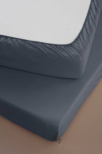 DANTON dra-på-lakan – ekologisk Åskblå