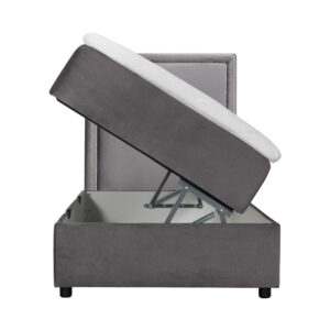 DANVIK/PERLA Sängpaket 120 Sammet Mörkgrå