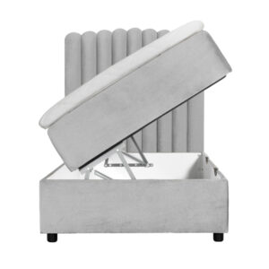 DANVIK/PRIMO 120 Sängpaket Sammet Ljusgrå