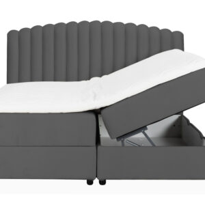 DANVIK/PRIMO 180 Sängpaket Sammet Mörkgrå