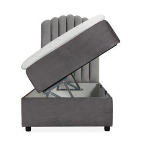 DANVIK/PRIMO 90 Sängpaket Sammet Mörkgrå