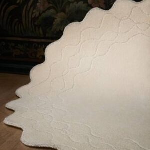 DARDEL ullmatta ø 220 cm Naturvit