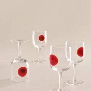 DART vinglas 4-pack Transparent/vinröd