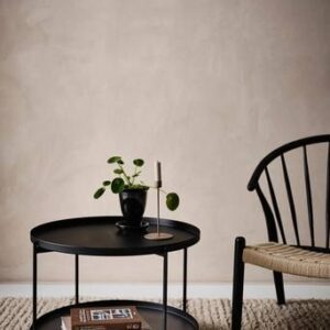 DAVIS sidobord/brickbord ø 63 cm Svart