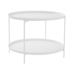 DAVIS sidobord/brickbord ø 63 cm Vit