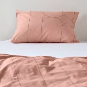 DECO örngott 60×50 cm Dimrosa/svart