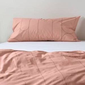 DECO örngott 90×50 cm Dimrosa/svart