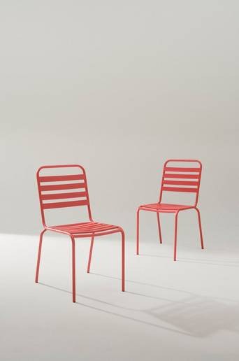 DEIA utestol 2-pack Tomatröd