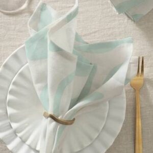 DELLA servett 4-pack Blå/vit