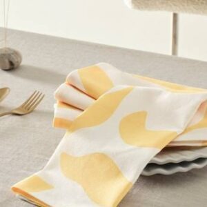 DELLA servett 4-pack Gul/vit